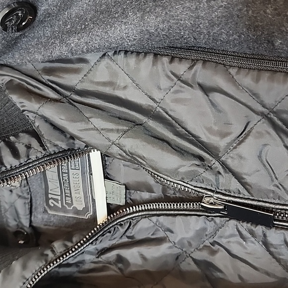 21Men LA Wool Thinsulate Mariners Classic Double Breasted Winter Coat Luxury - Picture 8 of 16